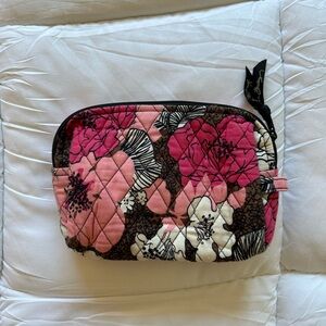 Vera Bradley Mocha Rouge makeup bag